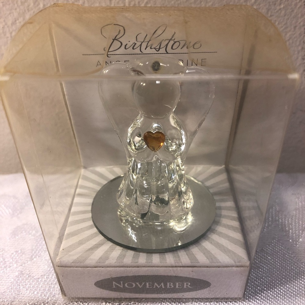 Vintage Birthstone Crystal Angel Figurine November